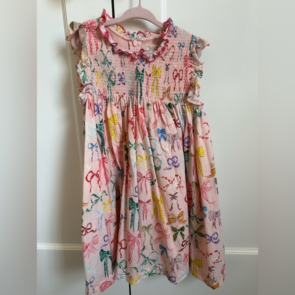 Stevie Dress “Watercolor Bows” (6Y)
